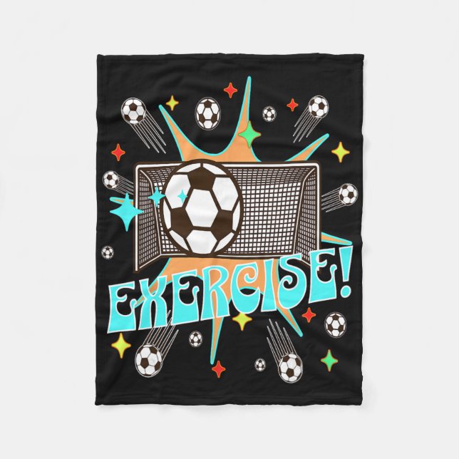 Couverture Polaire Soccer Action Net Blast Exercise Motivation Energy (Devant)