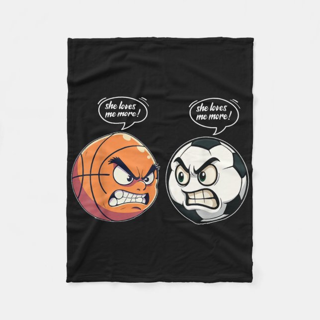 Couverture Polaire Soccer Basketball Girl Women Daughter She Love Me  (Devant)