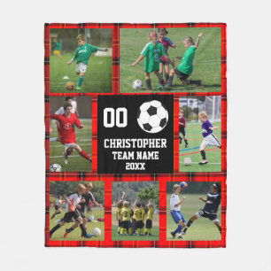 Couverture Polaire Soccer Buffalo Photo Collage