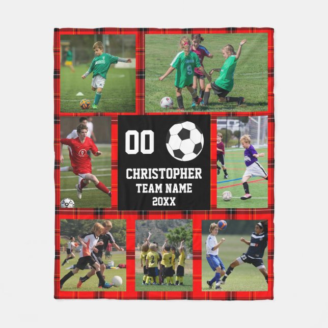 Couverture Polaire Soccer Buffalo Photo Collage (Devant)