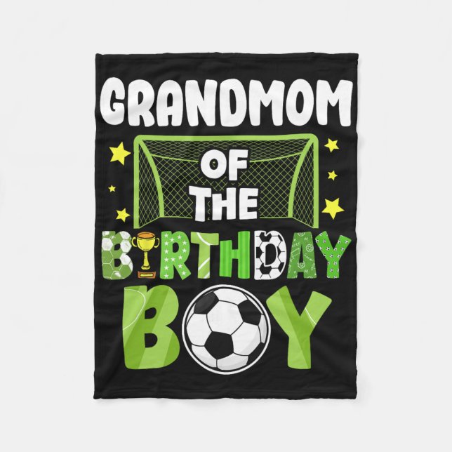 Couverture Polaire Soccer Grandmom Birthday Boy Party Soccer Family M (Devant)