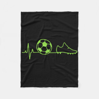 Couverture Polaire Soccer Heartbeat Pulse Byll And Cleat Graphic Funn