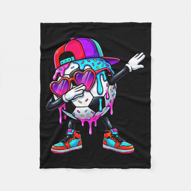 Couverture Polaire Soccer Ice Cream Drip Dabbing Sprinkles Srts Boys  (Devant)