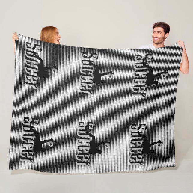 Couverture Polaire Soccer Le Jeu, Grosse Blanche Fleece (En situation)
