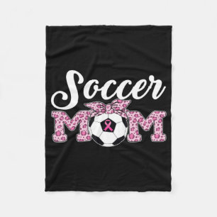 Couverture Polaire Soccer Maman Breast Cancer Awareness Rose Ribbon L