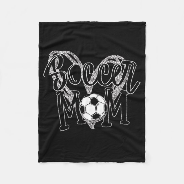 Couverture Polaire Soccer Maman Coeur Soccer Amateurs Maman  (Devant)