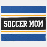 SOCCER MOM Bleu noir blanc jaune rayures de course