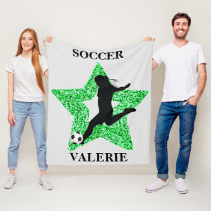 Couverture Polaire Soccer Superstar Fleece Blanket avec nom