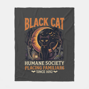 Couverture Polaire Société humanitaire du chat noir Halloween Croissa