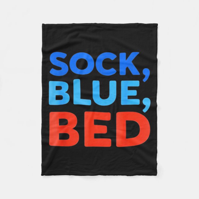 Couverture Polaire Sock Blue Bed Funny Meme  (Devant)