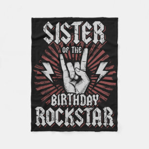 Couverture Polaire Sœur de la rockstar d'anniversaire Rocker appariée