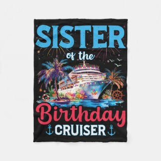 Couverture Polaire Soeur De L'Anniversaire Cruiser Funny Cruise Birth