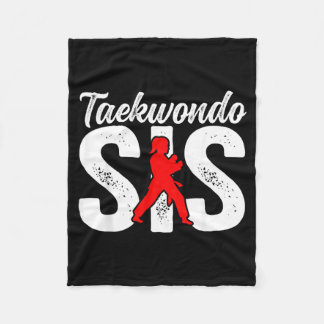 Couverture Polaire Sœur de Taekwondo Combattante de Taekwondo