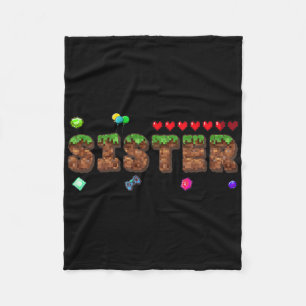 Couverture Polaire Sœur du garçon d'anniversaire Pixel Game Party Mat