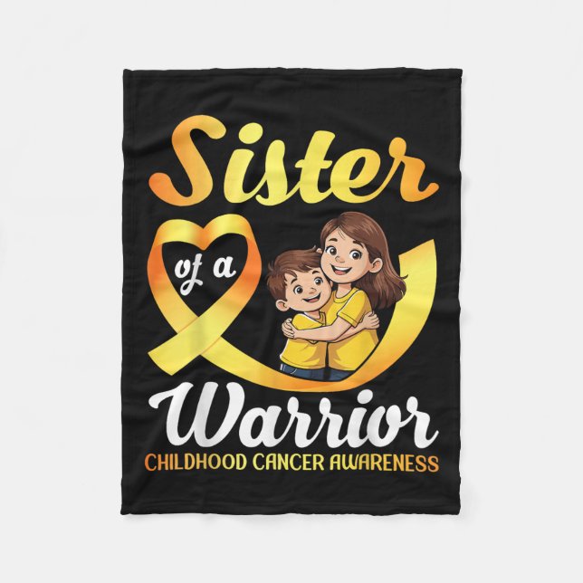 Couverture Polaire Soeur D'Un Guerrier Bro De Sensibilisation Au Canc (Devant)
