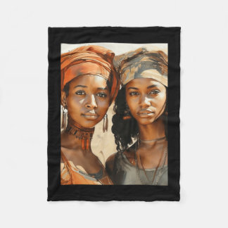 Couverture Polaire Soeurs Du Soleil - Deux Femmes Africaines Qui Pose