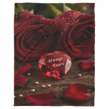 Soft Red Rose Cozy Romantic Valentine Plush 