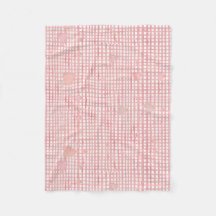 Soft Valentine Gingham Fleece Baby Blanket