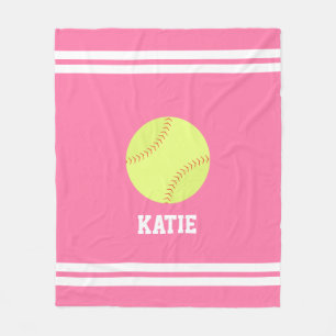 Couverture Polaire Softball cool Thème Personnalisé Enfants