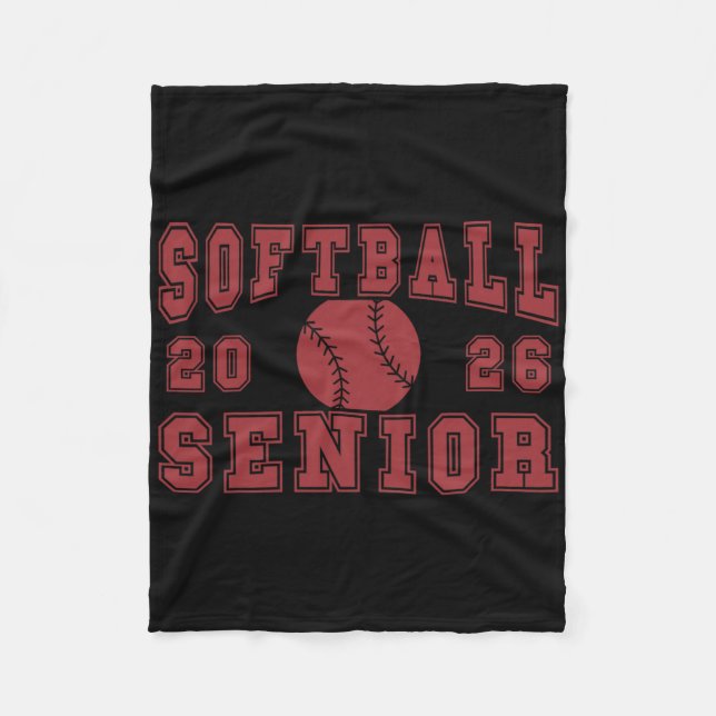 Couverture Polaire Softball Senior Night Softball Senior 2026 Graduat (Devant)