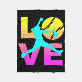 Couverture Polaire Softball Shirts For Girls Love 