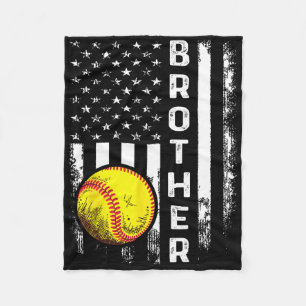 Couverture Polaire Softll Brother American Flag Vintage Noël Xma