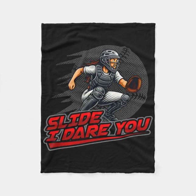 Couverture Polaire Softll Catcher Slide I Dare You Home Plate Defense (Devant)