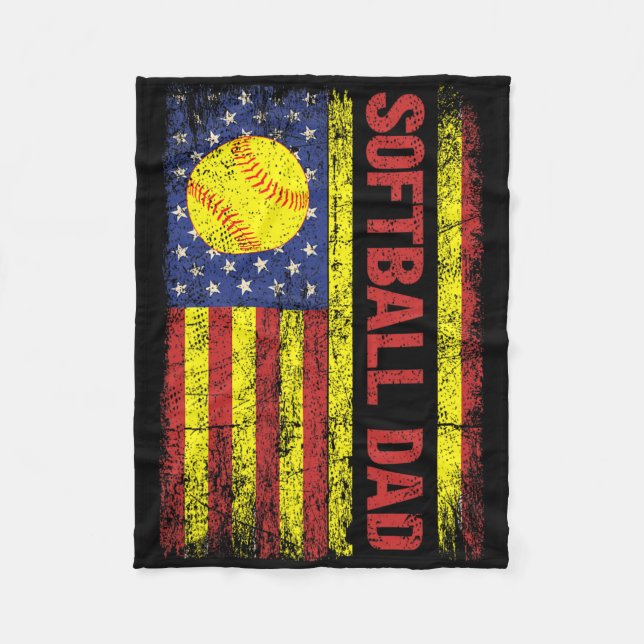 Couverture Polaire Softll Dad American Us Flag Shirt Papa Father's Da (Devant)