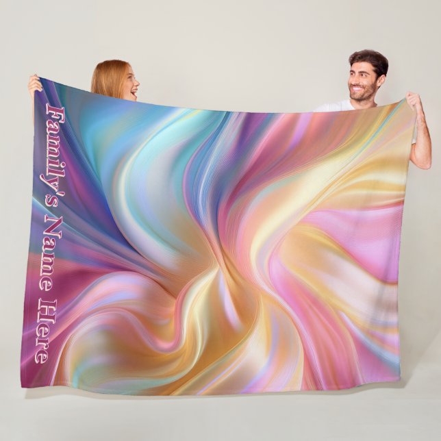 Couverture Polaire Soie pastel colorée (En situation)