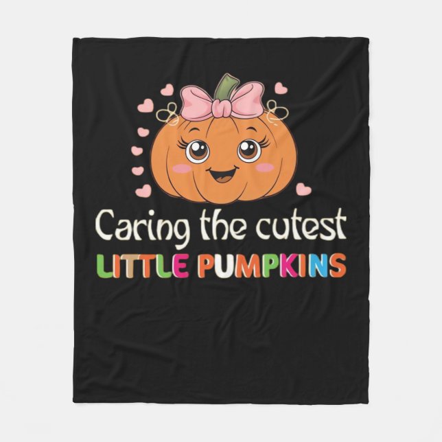 Couverture Polaire Soin mignon pour la petite infirmière Citrouille l (Devant)