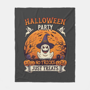 Couverture Polaire Soirée Halloween Pas de Farces Rien de Friandises 