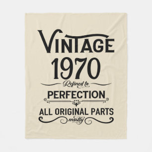 Couverture Polaire Soirée personnalisée vintage de 55 ans