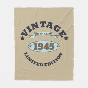 Couverture Polaire Soirée personnalisée vintage de 85e anniversaire