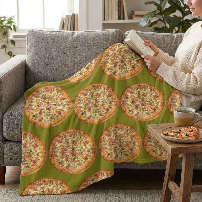 Couverture Polaire Soirée Pizza Suprême : Cadeau Rigolo pour les Amat (Créateur téléchargé)