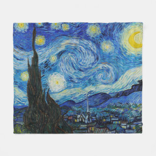 Couverture Polaire Soirée Van Gogh Starry. Impressionnisme art vinta