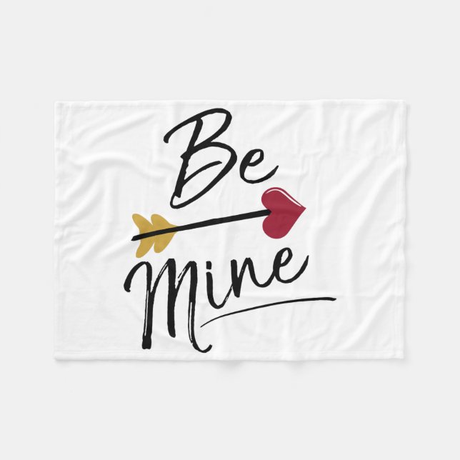 Couverture Polaire Sois mienne Adorables Saint-Valentin (Devant (Horizontal))