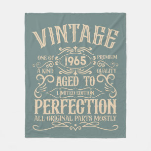 Couverture Polaire Soixante vintage 60e anniversaire personnalisée