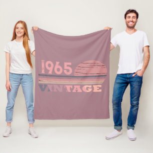 Couverture Polaire Soixante vintage 60e anniversaire personnalisée