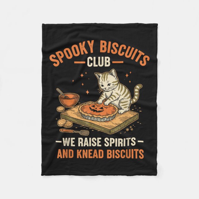 Couverture Polaire Soky Biscuits Club Funny Halloween Cat Baking (Devant)