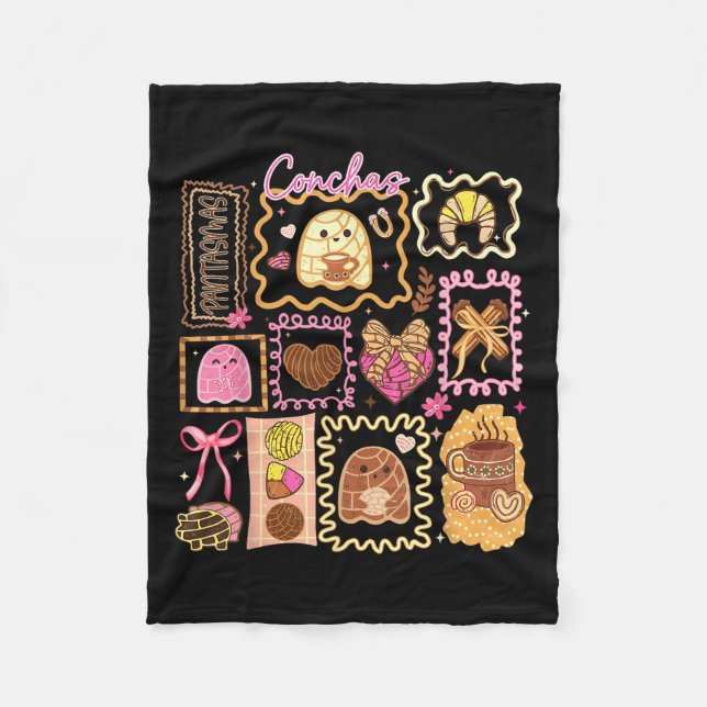 Couverture Polaire Soky Conchas Ghost Halloween Pan mexicain Dulce Gi (Devant)