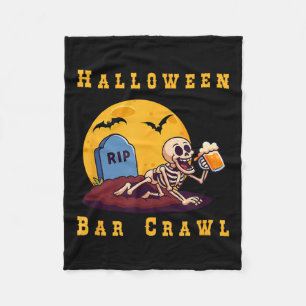 Couverture Polaire Soky Halloween Skeleton Bar Hopper