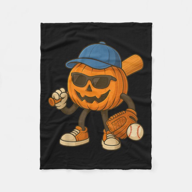 Couverture Polaire Soky Jack-o'-lantern Baseball Halloween Costumes M (Devant)