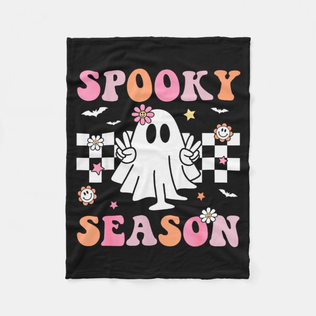 Couverture Polaire Soky Season Happy Halloween Retro Ghost Soky Women (Devant)
