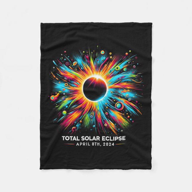 Couverture Polaire Solar Eclipse 2024 04.08.24 Eclipse Hommes Femmes  (Devant)