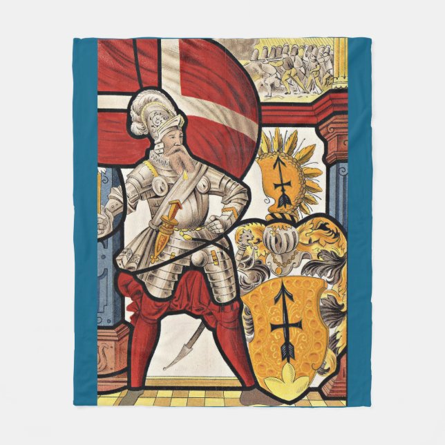 Couverture Polaire Soldat suisse, gravure de 1600 après J.-C. (Devant)