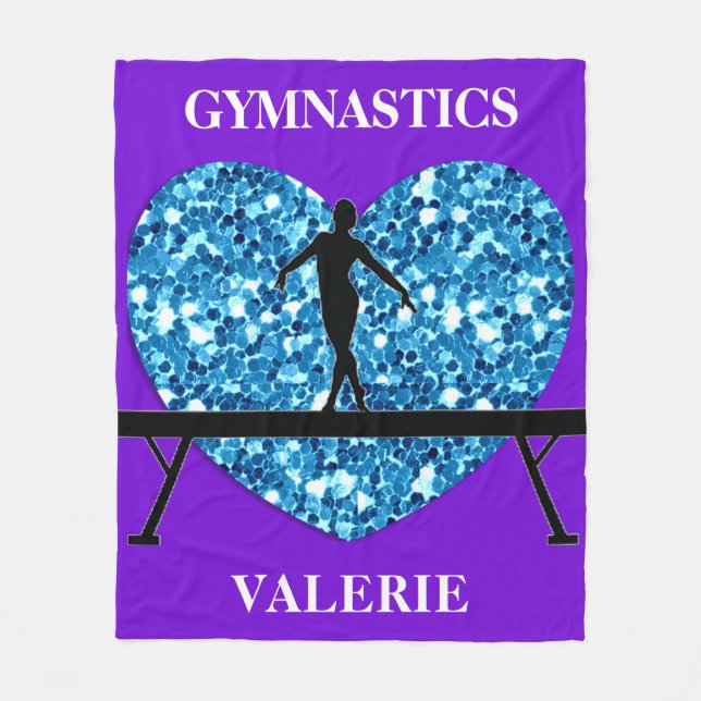 Couverture Polaire Solde de gymnastique poutre violet Turquoise (Devant)