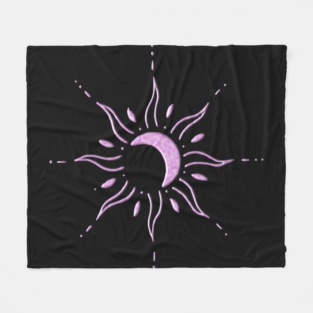 Couverture Polaire Soleil rose  (Devant (Horizontal))