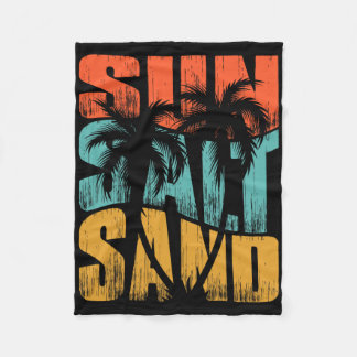 Couverture Polaire Soleil Sel Sable Plage Coucher de soleil Vacances 