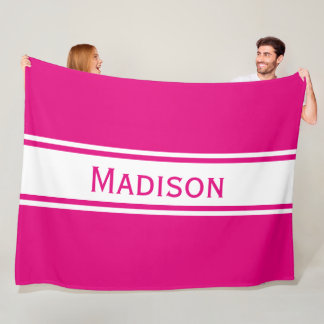 Couverture Polaire Solide Rose Chaud Blancs Nom moderne