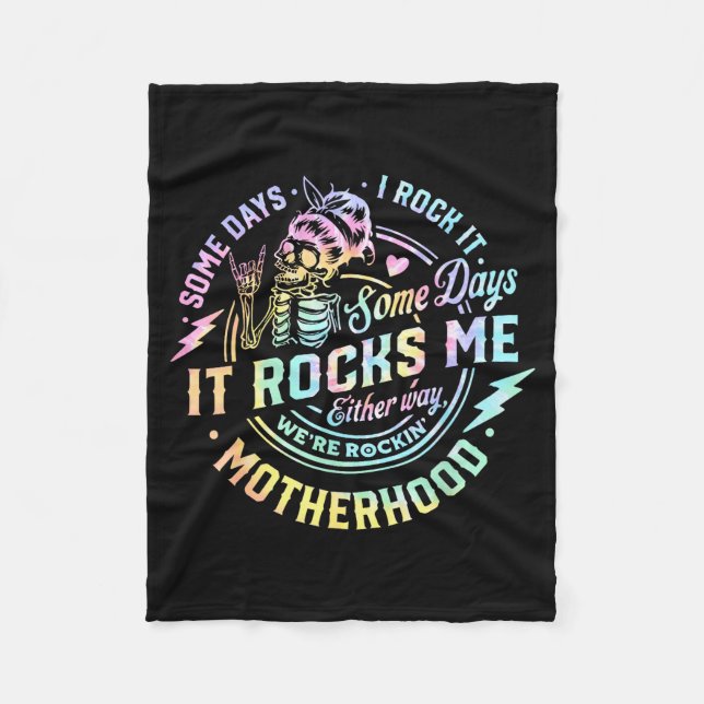 Couverture Polaire Some Days I Rock It Some Days It Rocks Me Tie Dye  (Devant)